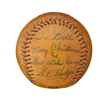 Gil Hodges Single-Signed and Inscribed Baseball